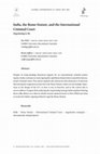 Research paper thumbnail of India, the Rome Statute, and the International Criminal Court: Negotiating to No, with Renée Jeffery, Global Governance: A Review of Multilateralism and International Organizations (2021)