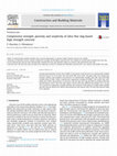 Research paper thumbnail of Compressive strength, porosity and sorptivity of ultra fine slag based high strength concrete