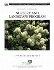 Research paper thumbnail of Nursery and Landscape Program Faculty , Staff , and Student Cooperators