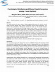 Research paper thumbnail of Psychological Wellbeing and Mental Health Screening among Cancer Patients