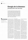 Research paper thumbnail of Energía de la Biomasa: Producción de Bio-Oils