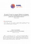 Research paper thumbnail of Du passé à l’avenir ou comment l’Histoire nyctalogique peut-elle être source d’enseignements pour prospecter la gestion des nuits urbaines festives ?