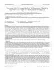 Research paper thumbnail of Assessment of the Governance Quality of the Departments of English in Saudi Universities: Implications for Sustainable Development