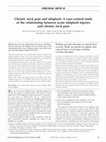 Research paper thumbnail of Chronic Neck Pain and Whiplash: A Case-Control Study of the Relationship between Acute Whiplash Injuries and Chronic Neck Pain