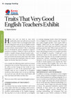 Research paper thumbnail of Traits That Very Good English Teachers Exhibit