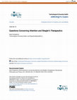 Research paper thumbnail of Questions concerning attention and Stiegler’s therapeutics