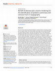 Research paper thumbnail of Benefit of stereoscopic volume rendering for the identification of pediatric pulmonary vein stenosis from CT angiography