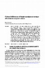 Research paper thumbnail of Cultural differences of female enrolment in tertiary education in computer science