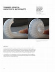 Research paper thumbnail of Towards a Digital Anisotropic Materiality