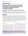 Research paper thumbnail of Secondary Metabolites of Asclepias curassavica (Apocynaceae) and its Effects on Food Preference and Mortality of Spodoptera frugiperda (Lepidoptera: Noctuidae)