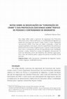 Research paper thumbnail of Notas Sobre as Negociações Da &#8220;CONVENÇÃO Do CRIME&#8221; e Dos Protocolos Adicionais Sobre Tráfico De Pessoas e Contrabando De Migrantes