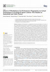 Research paper thumbnail of Effects of Mindfulness for Performance Programme on Actual Performance in Ecological Sport Context: Two Studies in Basketball and Table Tennis