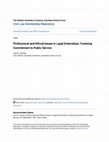 Research paper thumbnail of Professional and Ethical Issues in Legal Externships: Fostering Commitment to Public Service