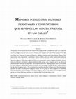 Research paper thumbnail of Menores indigentes: factores personales y comunitarios que se vinculan con la vivencia en las calles