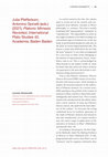 Research paper thumbnail of Review of Julia Pfefferkorn, Antonino Spinelli (eds.) (2021). Platonic Mimesis Revisited, International Plato Studies 40, Academia, Baden Baden