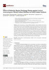 Research paper thumbnail of Effect of Dielectric Barrier Discharge Plasma against Listeria monocytogenes Mixed-Culture Biofilms on Food-Contact Surfaces