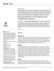 Research paper thumbnail of Evaluation of content validity and feasibility of the eVISualisation of physical activity and pain (eVIS) intervention for patients with chronic pain participating in interdisciplinary pain rehabilitation programs