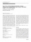 Research paper thumbnail of Sugar, Stress, and the Supplemental Nutrition Assistance Program: Early Childhood Obesity Risks Among a Clinic-Based Sample of Low-Income Hispanics