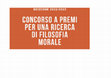 Research paper thumbnail of Premio nazionale Società italiana di Filosofia morale (SIFM)