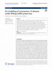 Research paper thumbnail of On modeling of coronavirus-19 disease under Mittag-Leffler power law