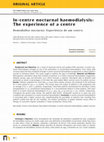 Research paper thumbnail of In-centre nocturnal haemodialysis: The experience of a centre