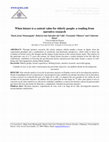 Research paper thumbnail of When leisure is a central value for elderly people: a reading from narrative research