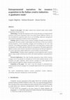 Research paper thumbnail of Entrepreneurial narratives for resource acquisition in the Italian creative industries. A qualitative study