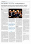 Research paper thumbnail of Netanyahu's assault on Israeli democracy Binyamin Netanyahu's new coalition is curbing the independence of the judiciary, undermining secular education, and further eroding Palestinians' rights, provoking a new round of violence