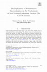 Research paper thumbnail of The Implications of Administrative Decentralisation on the Development of Non-Territorial Autonomy Practices: The Case of Romania