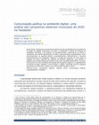 Research paper thumbnail of Comunicação política no ambiente digital: uma análise das campanhas eleitorais municipais de 2020 no Facebook