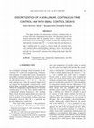 Research paper thumbnail of Discretization Of A Non-Linear, Continuous-Time Control Law With Small Control Delays