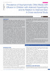 Research paper thumbnail of Prevalence of Asymptomatic Otitis Media with Effusion in Children with Adenoid Hypertrophy and its Relation to Adenoid Size: A Cross-sectional Study