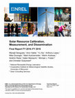 Research paper thumbnail of Solar Resource Calibration, Measurement, and Dissemination: Final Report FY 2016-FY 2018