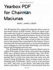 Research paper thumbnail of Yearbox PDF for Chairman Maciunas