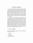 Research paper thumbnail of On the Origins of Mathematics