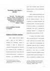 Research paper thumbnail of Sociologia como ciência e método. 1 Resenha -"Sociologia como ciência e método" apresentada na disciplina: Teoria sociológica 2 no Programa de Pós-graduação em Sociologia e Antropologia -PPGSA -UFRJ