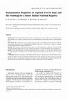 Research paper thumbnail of Immunisation Registries at regional level in Italy and the roadmap for a future Italian National Registry