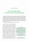 Research paper thumbnail of Cinéma et psychologie cognitive : le « tournant corporel » des études audiovisuelles