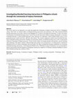 Research paper thumbnail of Investigating blended learning interactions in Philippine schools through the community of inquiry framework