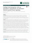 Research paper thumbnail of Cartilage stem/progenitor cells are activated in osteoarthritis via interleukin-1β/nerve growth factor signaling