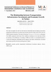 Research paper thumbnail of The Relationship between Transportation Infrastructure Investments and Economic Growth in Turkey