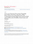 Research paper thumbnail of Twin-screw Extrusion Processing of Vegetable-Based Rainbow trout (Oncorhynchus mykiss) Feeds Using Graded Levels of High Protein Fermented Soybean Meal (FSBM)