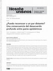 Research paper thumbnail of ¿Puedo reconocer a un par distante? Una consecuencia del desacuerdo profundo entre pares epistémicos