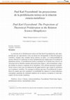 Research paper thumbnail of Paul Karl Feyerabend Las proyecciones de la proliferación teórica en la relación ciencia-metafísica