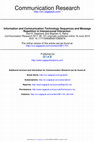 Research paper thumbnail of Repetition in Interpersonal Interaction Information and Communication Technology Sequences and Message