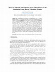 Research paper thumbnail of The Law of Jewish Nationalism in Israel and its Impact on the Palestinian Cause: Role of Palestinian Woman