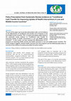 Research paper thumbnail of Policy Prescription from Systematic Review evidence on “Conditional Cash Transfer for Improving Uptake of Health Interventions in Low and Middle Income Countries”