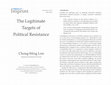 Research paper thumbnail of The Legitimate Targets of Political Resistance