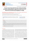 Research paper thumbnail of Factors Associated with the time to Breast Feeding Cessation among children aged one to four Years in a Rural area in Democratic Republic of Congo