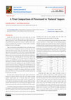 Research paper thumbnail of A True Comparison of Processed vs 'Natural' Sugars